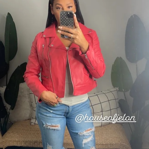 MARSALA FAUX LEATHER JACKET - Picture 4 of 6